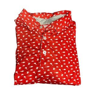 Anderson Ord Golf Polo Mens XL Red Ocean Sea Turtle Marlin Crab Tuna Shirt Beach